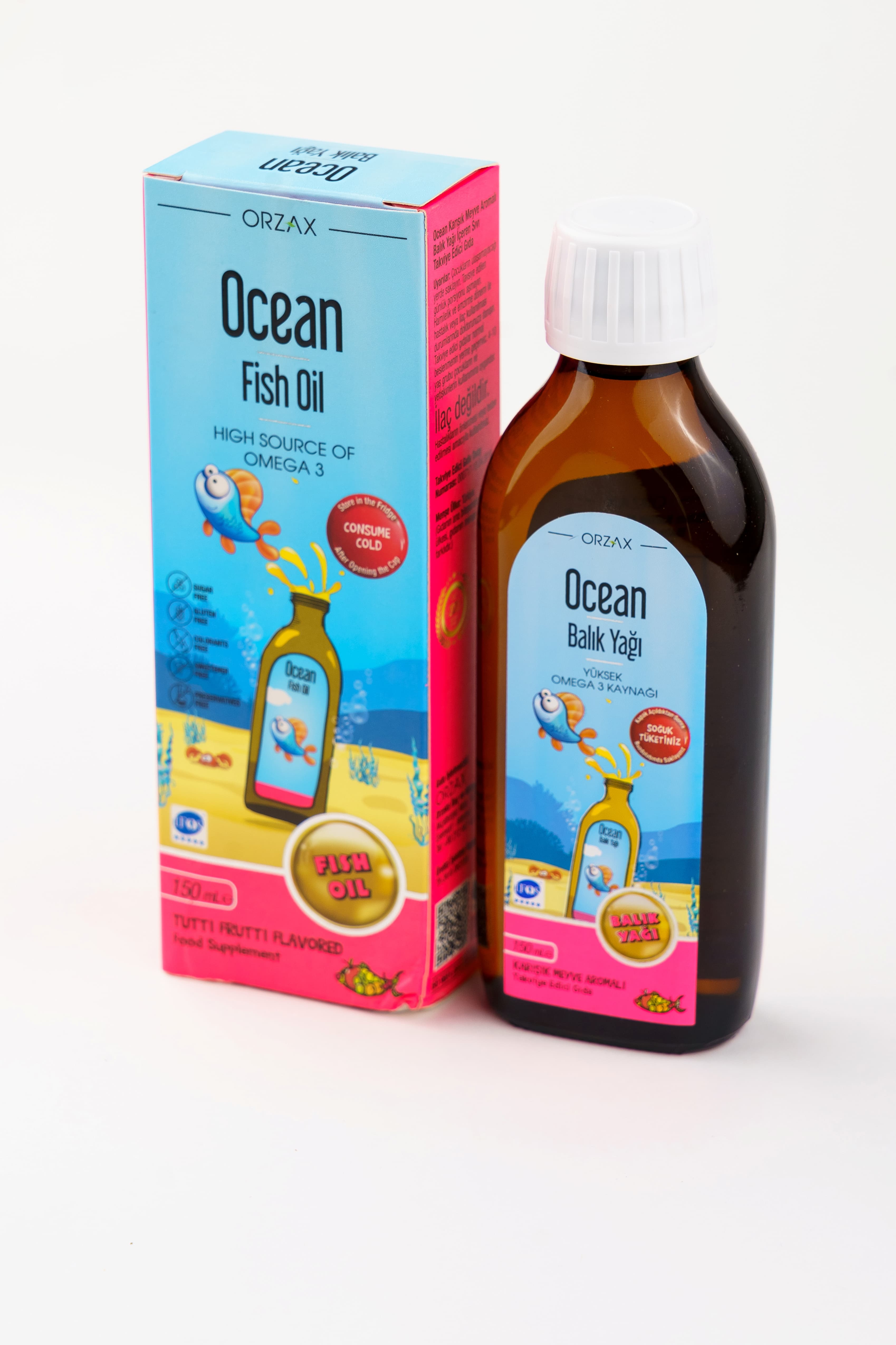 Orzax Tutti Frutti Balik Yagi Surup, 150 ml