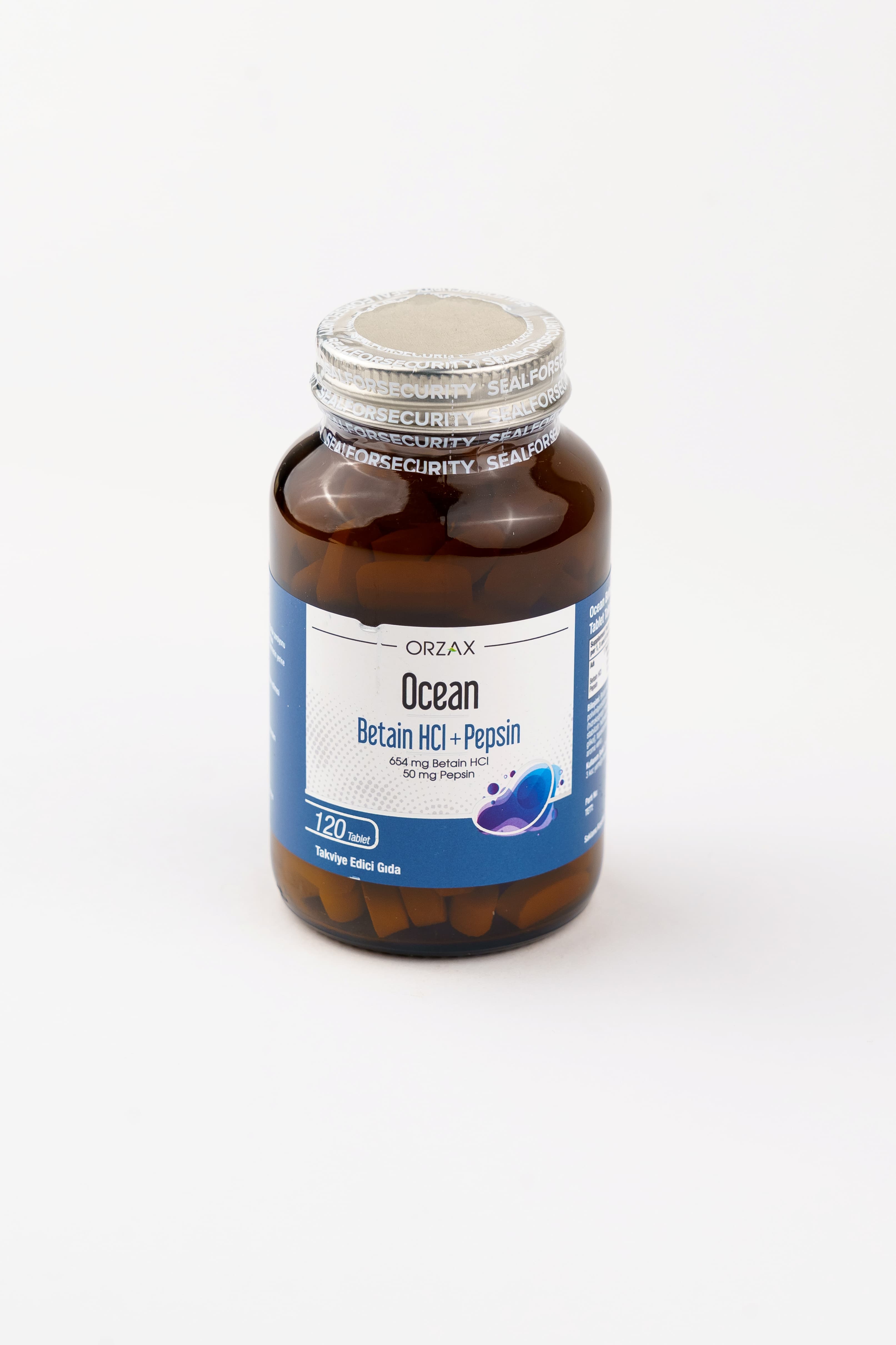 Orzax Betain HCI + Pepsin, 120 Tablet