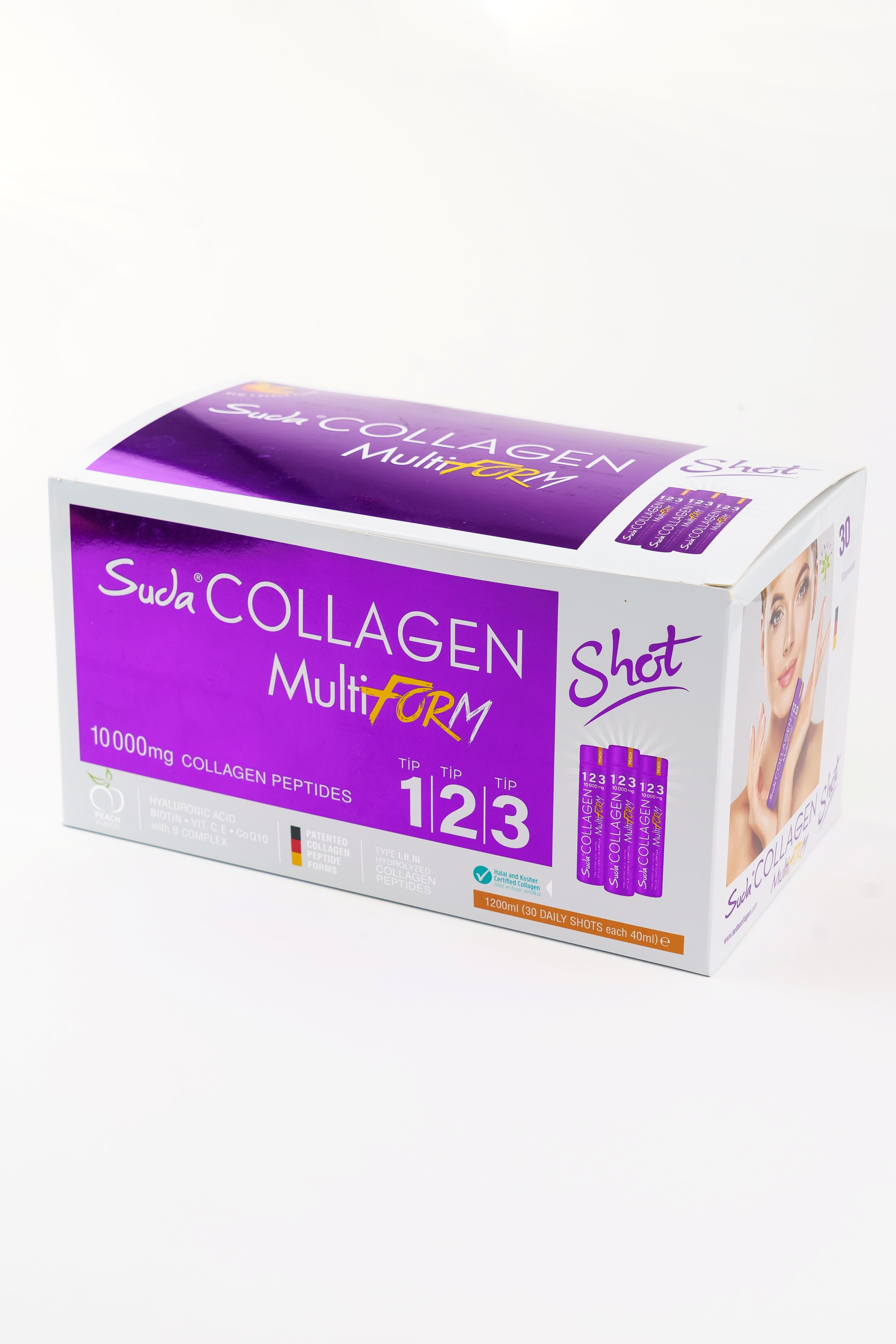 Suda Collagen Seftali aromali, 40mlx30 Shot = 1200 ml