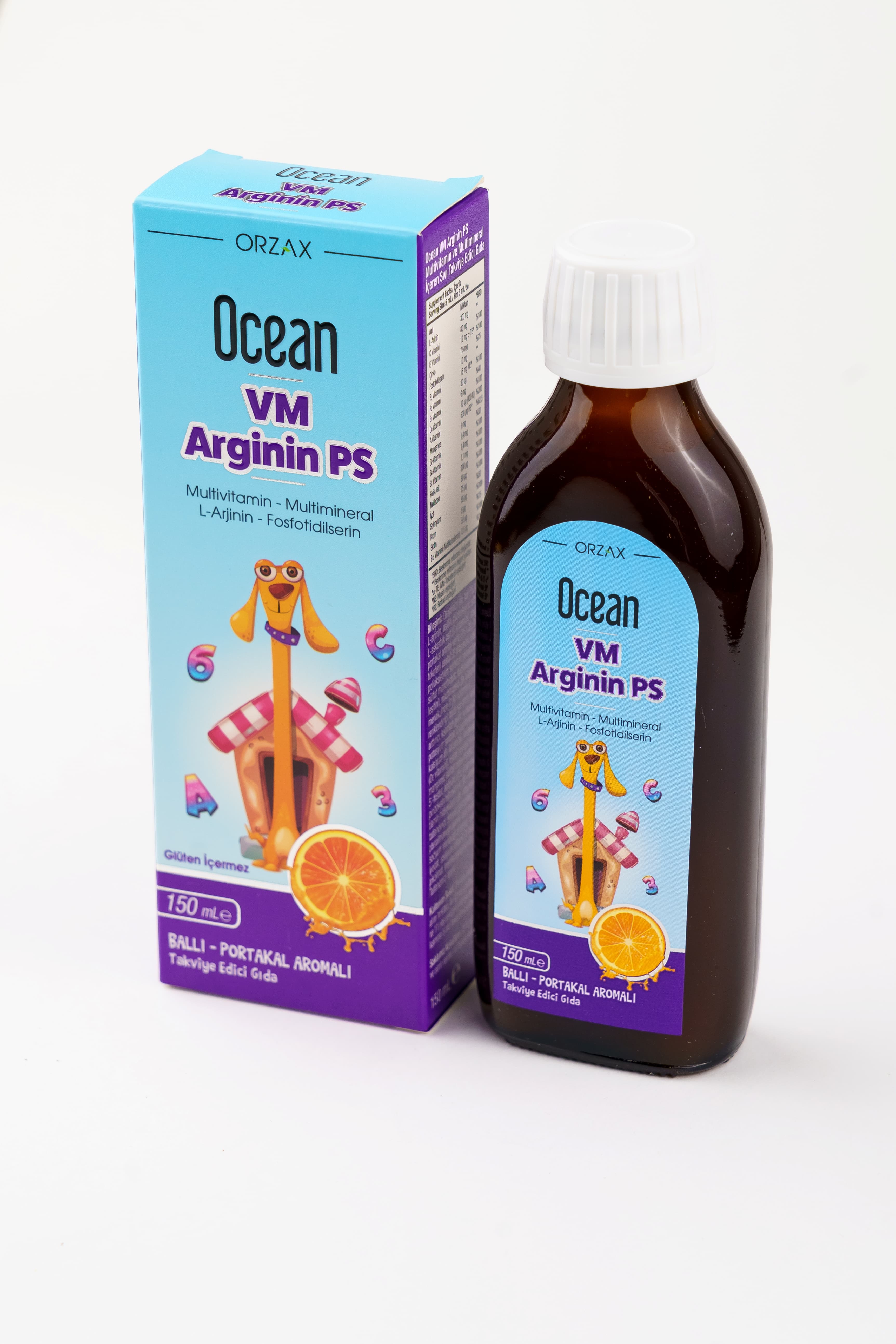 Orzax VM Arginin PSPortokalli Surup, 150 ml